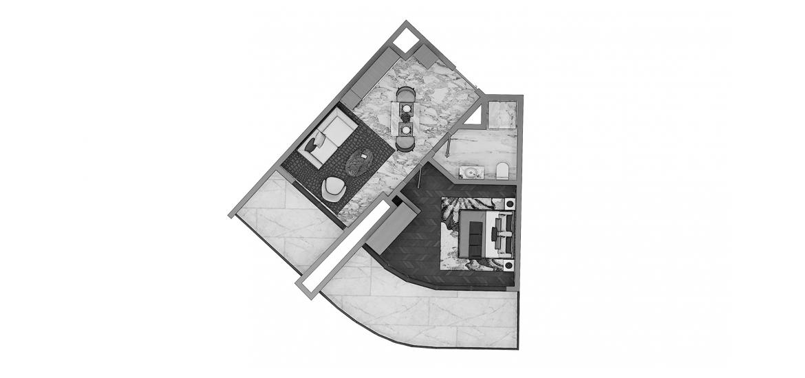 Floor plan «1BR 49SQM», 1 bedroom in ZADA TOWER