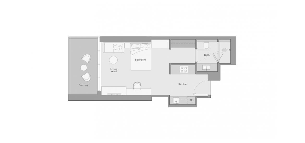 Floor plan «STUDIO», 1 room in THE QUAYSIDE RESIDENCES